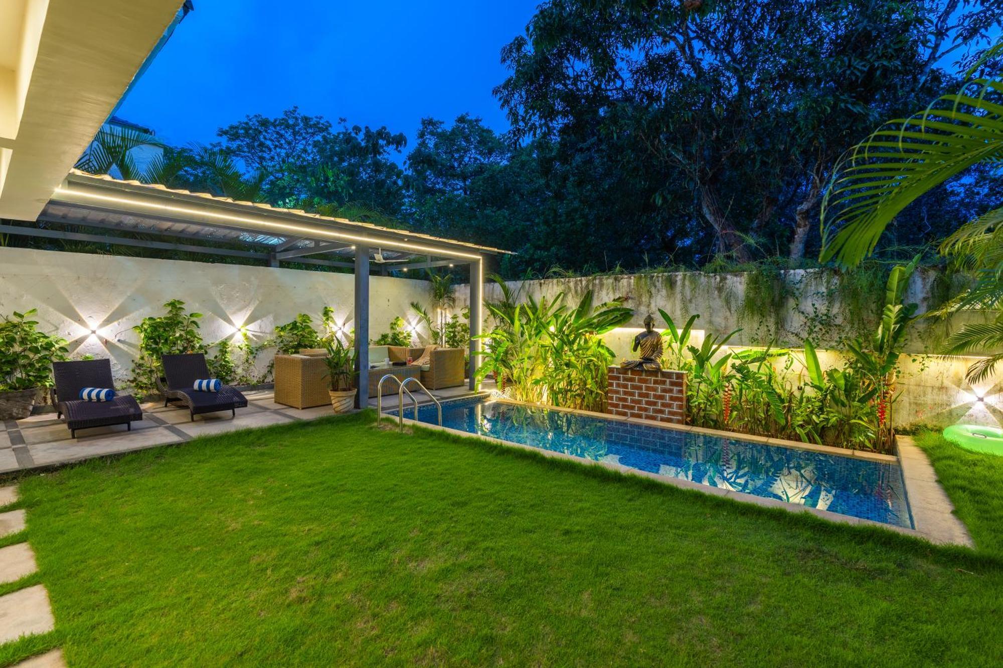 Elivaas 3 Bhk With Pvt Pool - Azalea Villa ชิโวลิม ภายนอก รูปภาพ