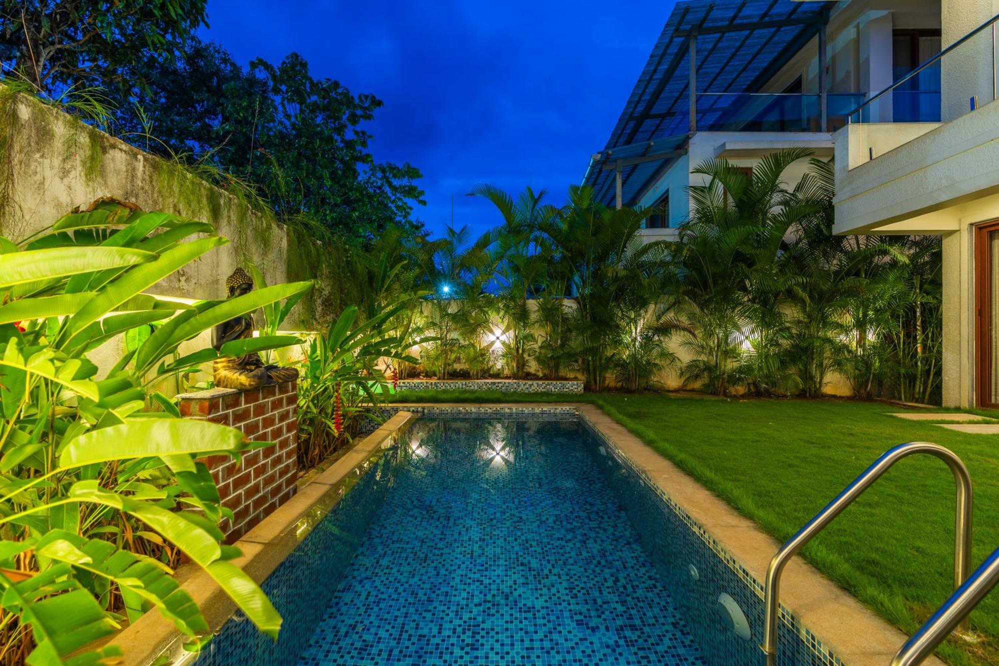 Elivaas 3 Bhk With Pvt Pool - Azalea Villa ชิโวลิม ภายนอก รูปภาพ