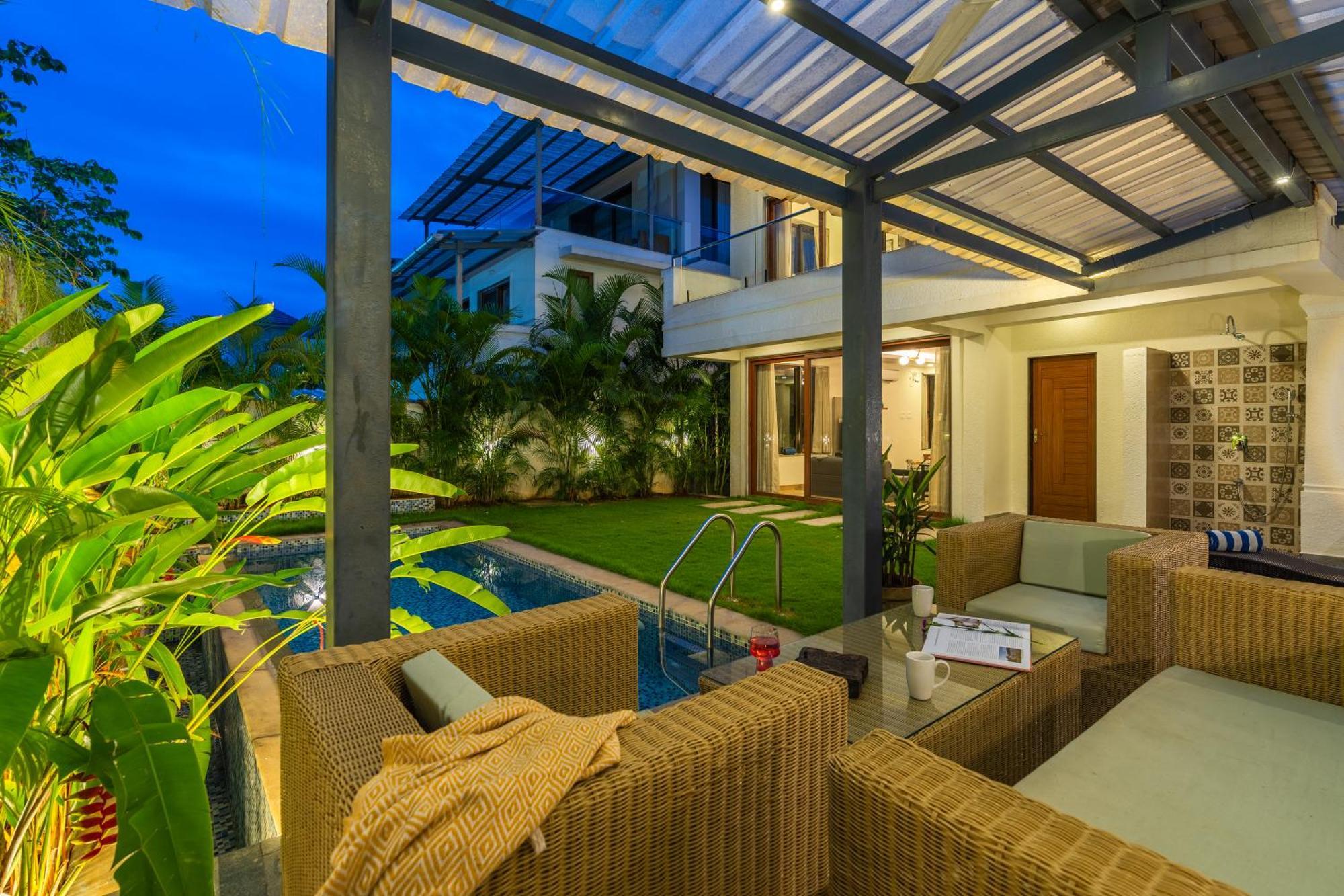 Elivaas 3 Bhk With Pvt Pool - Azalea Villa ชิโวลิม ภายนอก รูปภาพ