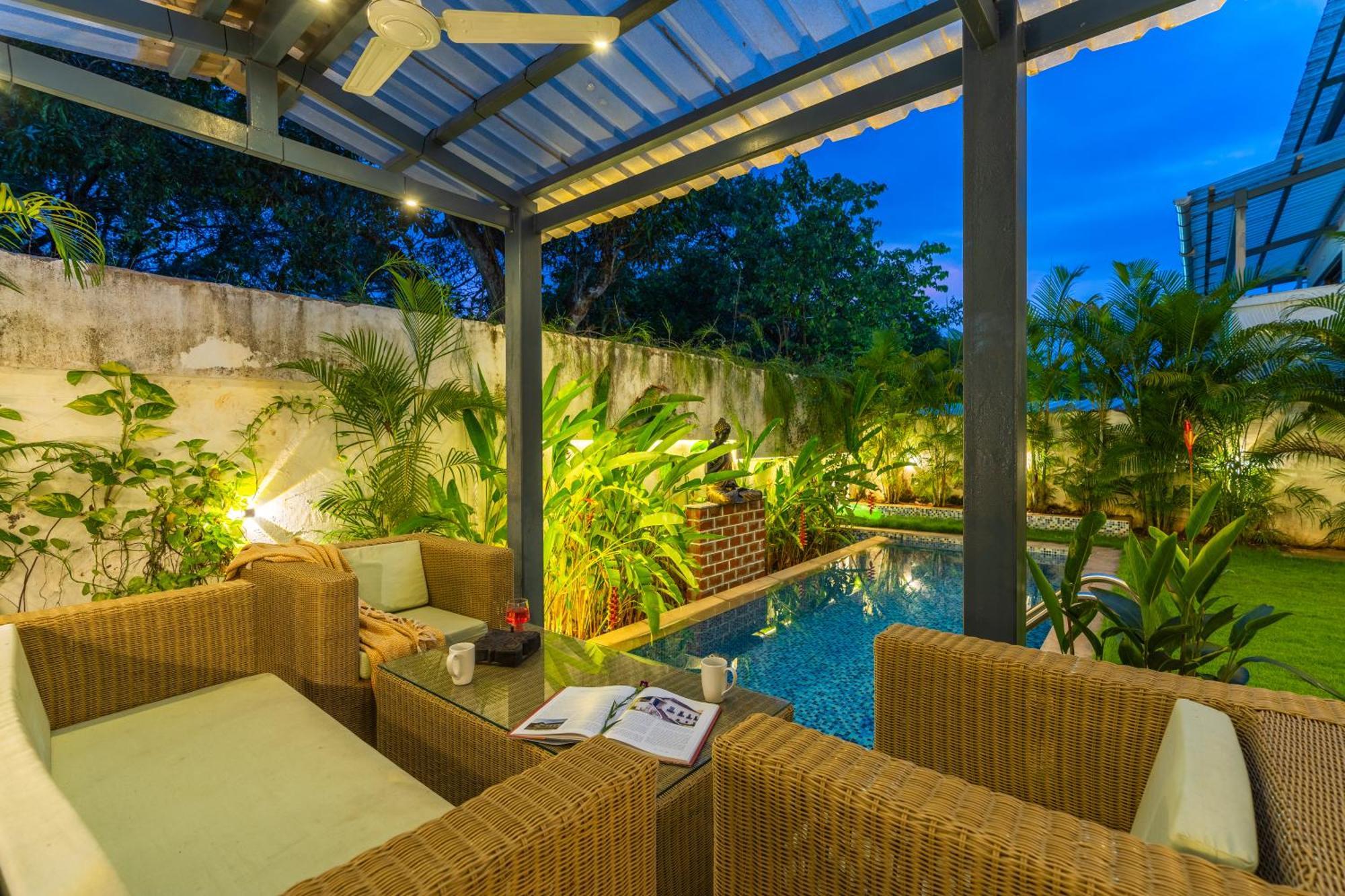 Elivaas 3 Bhk With Pvt Pool - Azalea Villa ชิโวลิม ภายนอก รูปภาพ