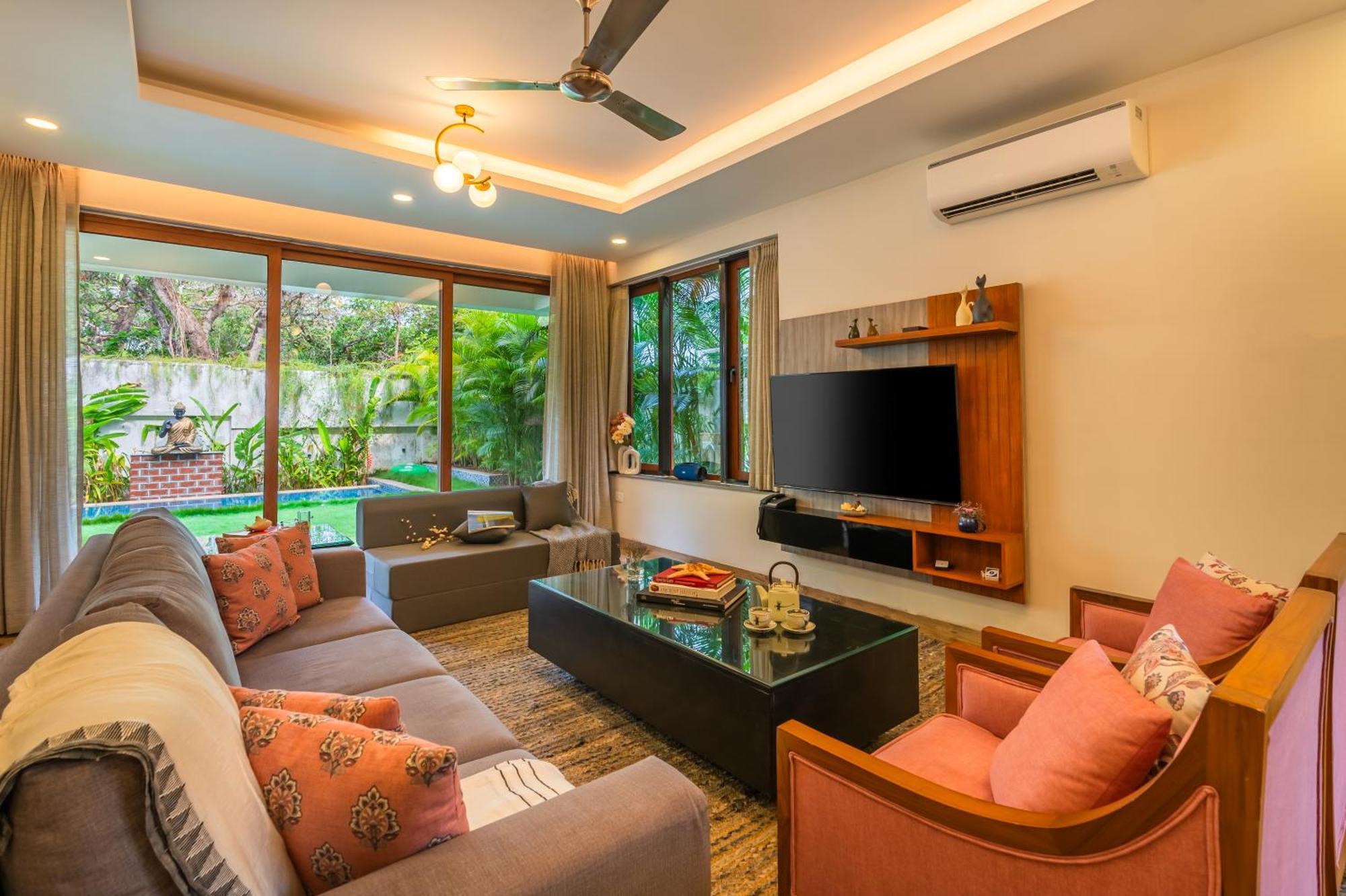Elivaas 3 Bhk With Pvt Pool - Azalea Villa ชิโวลิม ภายนอก รูปภาพ